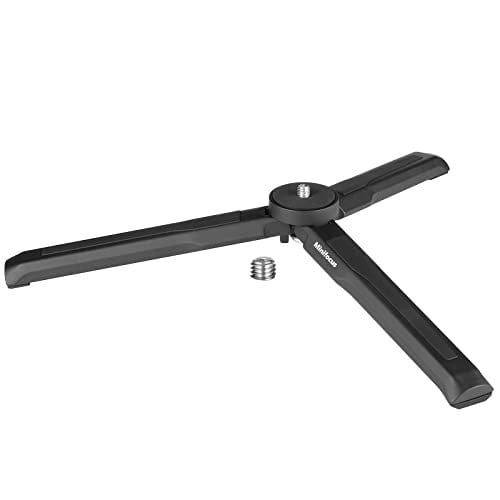 MINIFOCUS Alüminyum Mini Tripod - Taşınabilir Telefon ve Kamera Standı, 1/4  ve 3/8 Vida, Siyah