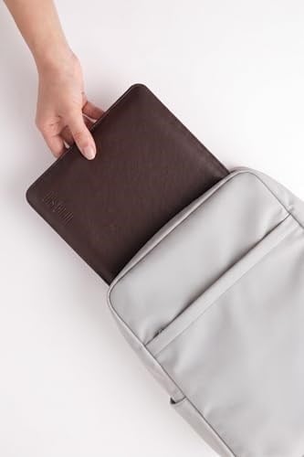 Minimalist 14 Inç Laptop Kılıfı, Vegan Deri, Su Itici Özellikli, Bilgisayar Notebook Laptop Çantası (Acı Kahve, 14 İnç) - Seçenekler: 13 İnç, 14 İnç, 16 İnç