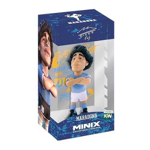 Minix - DIEGO ARMANDO MARADONA Numarası 10 Forması Açık Mavi Figürlü Orijinal Heykelcik MINIX Serisi Futbol Yıldızları 10N - Yüksekl - Seçenekler: gündelik, Ev dekorasyonu, Diego Maradona Sarı ve Mavi