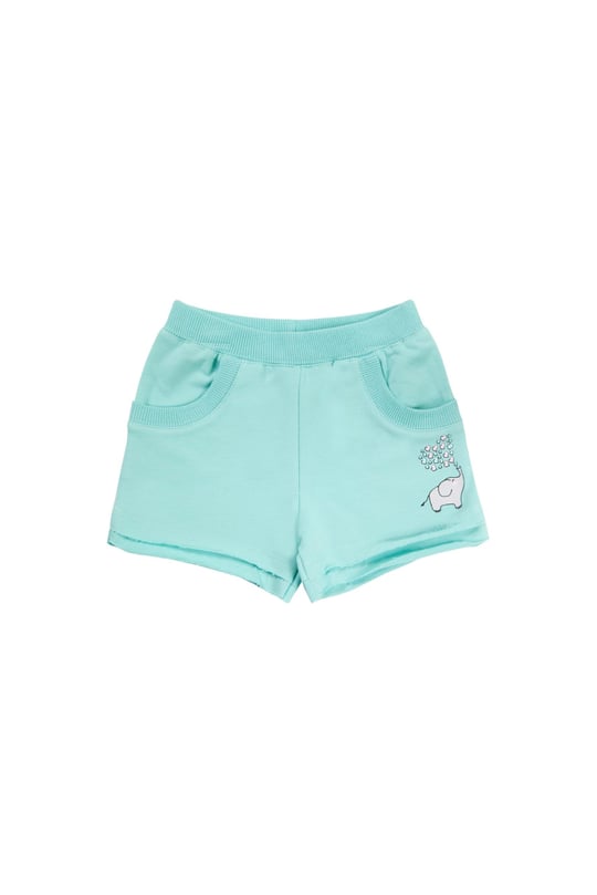 Mint Kız Çocuk İki İplik Fil Baskılı Şort