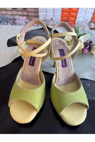 MİNTİ-MİNT YEŞİLİ SİMLİ KELEBEK MODEL KADIN TANGO DANS VE SALON AYAKKABISI 8,5 CM(13PONT) KONİ TOPUK - Bedenler: 37 EU, 38 EU, 39 EU, 41 EU