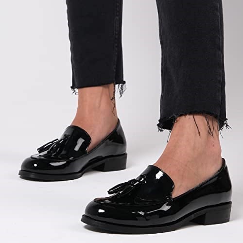 Mio Gusto Iris Siyah Rugan Oxford Ayakkabı - Bedenler: 36 EU Wide, 37 EU, 38 EU, 39 EU, 40 EU, 41 EU, 42 EU