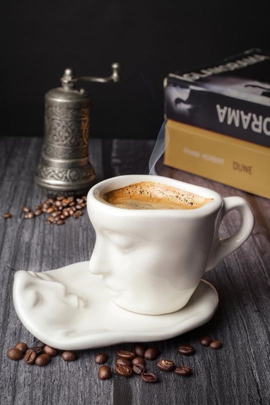 Mithra Life 2 Adet 110 ML Yüz Şekilli Seramik Beyaz Türk Kahvesi Fincan Takımı MIT1080 - Seçenekler: 1 ADET, 2 ADET, Modern, 110 ML, 260 ML