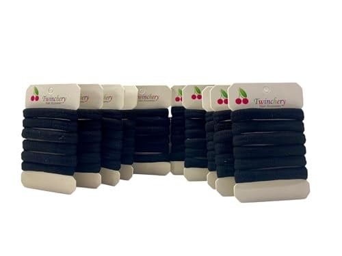 Miyamore Takı Twincherry 12 Adet Minik Lastik Saç Tokası Siyah Siyah