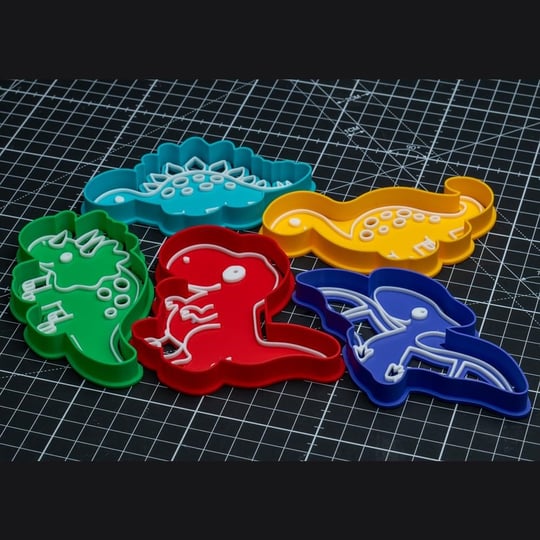 Mizaku Dinozor Temalı Kurabiye Kalıp ve Kesiciler 5li Set