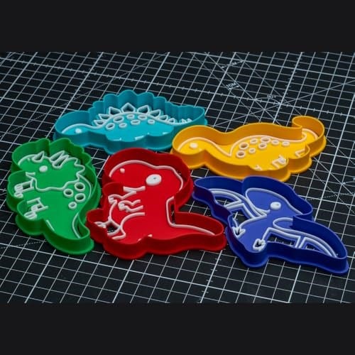 Mizaku Dinozor Temalı Kurabiye Kalıp ve Kesiciler 5li Set