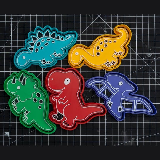 Mizaku Dinozor Temalı Kurabiye Kalıp ve Kesiciler 5li Set