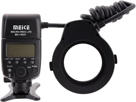 MK-14EXT Makro i-TTL Halka Flaş LED Yardımcı Işıklı Nikon Uyumlu Standart ISO Flaş Ayakkabısı