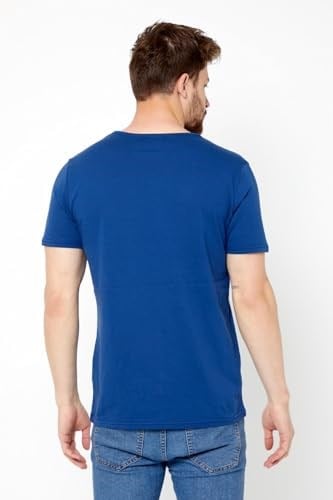 MMETALIC Erkek Pamuklu Kısa Kollu V Yaka T-shirt