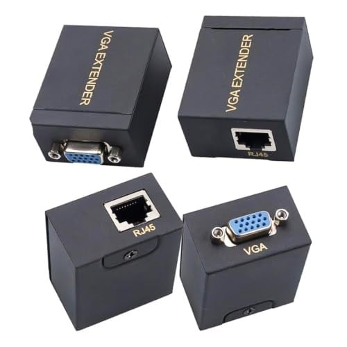 MN6 MN-VG60 VGA Extender Seti, CAT5e/CAT6 Kablo ile 60 Metreye Kadar Pasif Görüntü Sinyali Uzatıcı