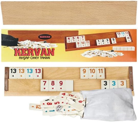 Mobee Dekoratif Sağlam Ağaç Okey Kervan