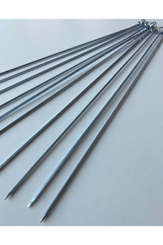 Mobilreyon - 10 Adet Kare Ciğer Kuşbaşı Şiş (Boy:50 Cm, Kalınlık 3 Mm)