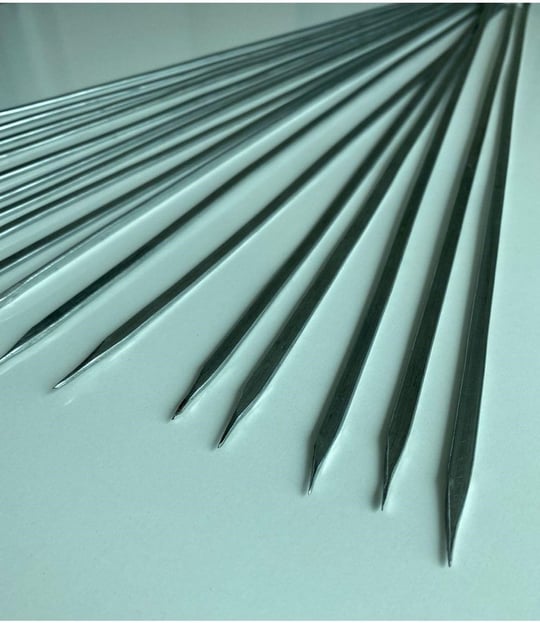 Mobilreyon – 20 Adet Kuşbaşı Şiş (Boy: 60Cm, En: 6Mm), Kuşbaşı Kanat Ve Kazbaşı Için Uygundur.