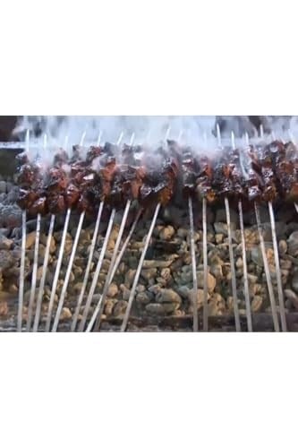 Mobilreyon 30 Adet Ciğer Şişi 60 Cm, Et Mangal Yassı Şiş (Uzunluk 60 Cm)