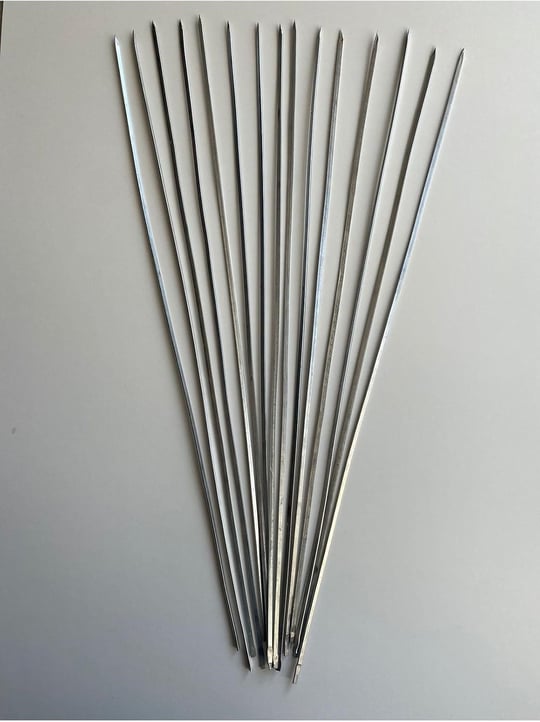 Mobilreyon 30 Adet Ciğer Şişi 60 Cm, Et Mangal Yassı Şiş (Uzunluk 60 Cm)
