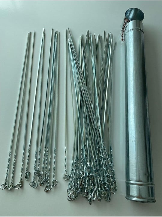 Mobilreyon – 30 Adet Kare Ciğer – Kuşbaşı Şiş (50Cm) Ve Şiş Kutusu (50Cm)
