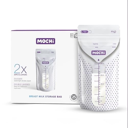 MOCHi Anne Sütü Saklama Poşeti (25li), Beyaz/Mor - Seçenekler: 25li, 50li