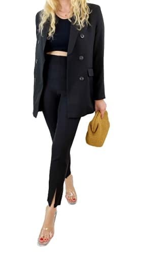 Modaonna Siyah Oversize Blazer Ceket