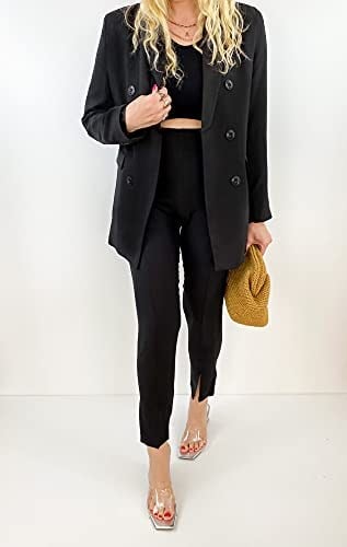 Modaonna Siyah Oversize Blazer Ceket