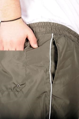 Mode XL Büyük Beden Deniz Şortu White Line 21451 Haki