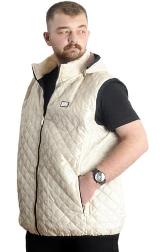 Mode XL Büyük Beden Erkek Kapitone Yelek Kapüşonlu 23712
