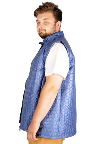Mode XL Büyük Beden Erkek Yelek Basic Hexagon 21601 İndigo