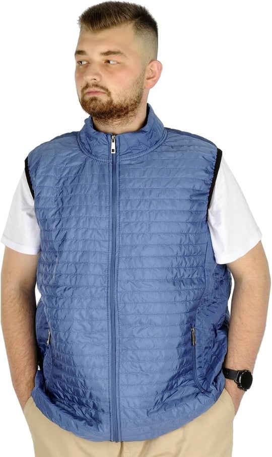 Mode XL Büyük Beden Erkek Yelek Kapitone Yakalı 22601 Mavi