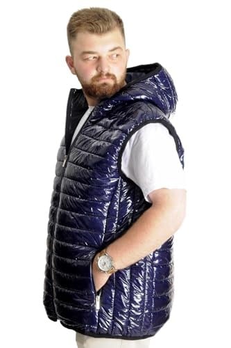 Mode XL Büyük Beden Erkek Yelek Kopşonlu Kapitone 23707 İndigo