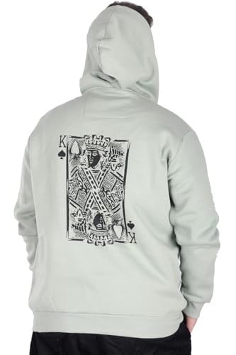 Mode XL Erkek Sweat Kapşonlu Fermuarlı 22539 Su Yeşili