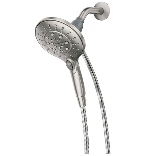 Moen 26112SRN Engage Magnetix Altı İşlevli 15,5 cm Manyetik Yerleştirme Sistemli Elde Tutulan Duş Başlığı, Nokta Dirençli Fırçalanmış Nikel
