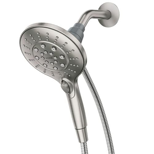 Moen 26112SRN Engage Magnetix Altı İşlevli 15,5 cm Manyetik Yerleştirme Sistemli Elde Tutulan Duş Başlığı, Nokta Dirençli Fırçalanmış Nikel