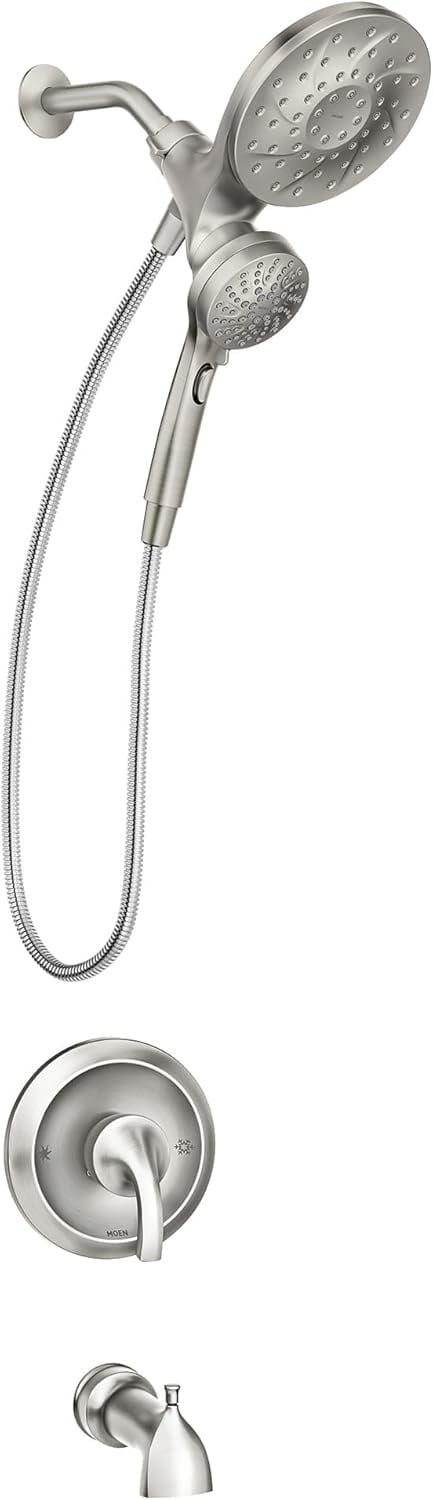Moen 82304SRN Engage Magnetix Çok İşlevli El Duşu ve Yağmur Duşu Kombo, Spot Dirençli Fırçalanmış Nikel