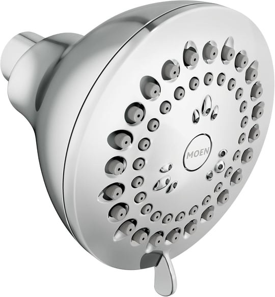 Moen Adler Chrome 3,5 inç 4 fonksiyonlu duş başlığı, çeşitli yüksek basınç seçenekleri, basınç artırıcı duş başlığı, 23026