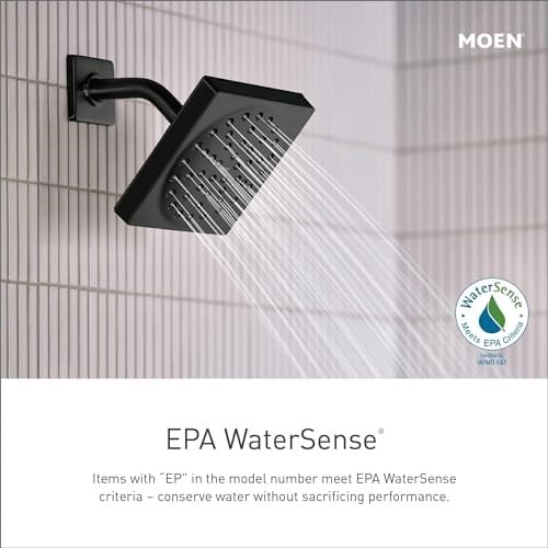 Moen T2473EPBL Genta Posi-Temp Basınç Dengeleyici Eco-Performance Modern Küvet ve Duş Perdesi, Vanasız Mat Siyah