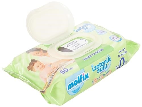 Molfix İzotonik Sulu Mendil Ferah Temizlik 60lı - Seçenekler: 50 Yaprak, 50 Yaprak 2li paket, 60 Yaprak...