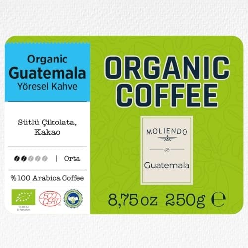 Moliendo Finest Coffe Organic Guatemala SHB Yöresel Kahve (Çekirdek) 250 g