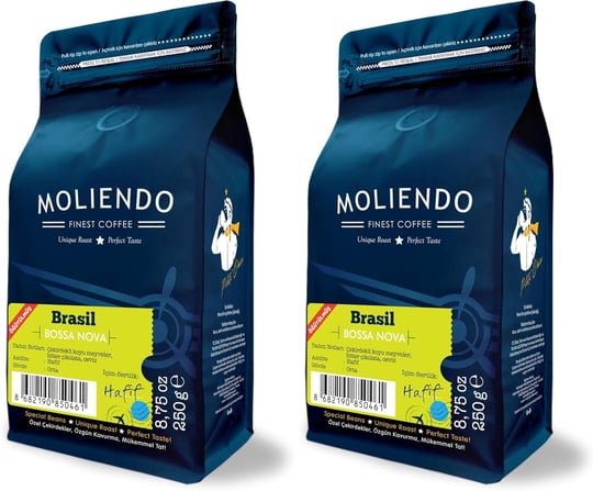Moliendo Finest Coffee Brasil Bossa Nova Yöresel Kahve (Öğütülmüş Filtre Kahve) 250 g (2 paketi)