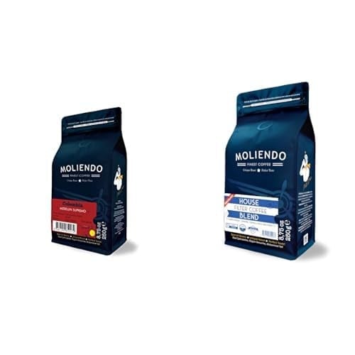 Moliendo Finest Coffee Colombia Medellin Supremo Yöresel Kahve (Öğütülmüş Filtre Kahve) 250 g ve House Blend Filtre Kahve (Öğütülmüş Filtre Kahve) 250 g