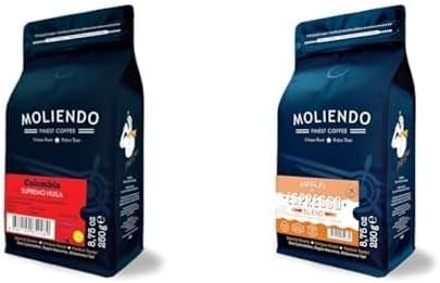 Moliendo Finest Coffee Colombia Supremo Huila Yöresel Kahve (Çekirdek) 250 g ve Amalfi Espresso Blend Kahve (Çekirdek) 250 g