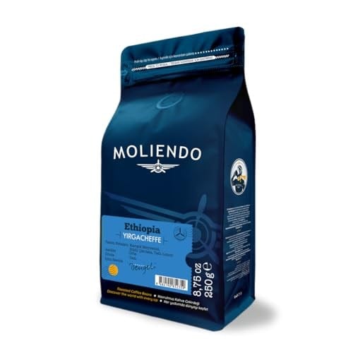 Moliendo Finest Coffee Ethiopia Yirgacheffe Yöresel Kahve (Çekirdek) 250 g