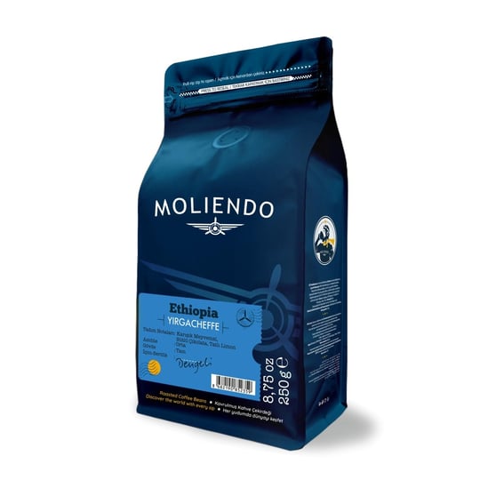 Moliendo Finest Coffee Ethiopia Yirgacheffe Yöresel Kahve (Çekirdek) 250 g