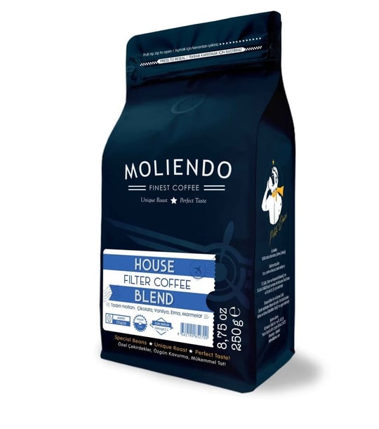 Moliendo Finest Coffee House Blend Filtre Kahve (Çekirdek) 250 g