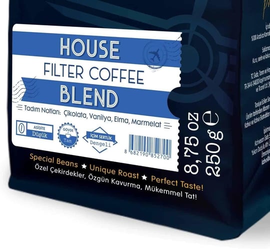 Moliendo Finest Coffee House Blend Filtre Kahve (Çekirdek) 250 g