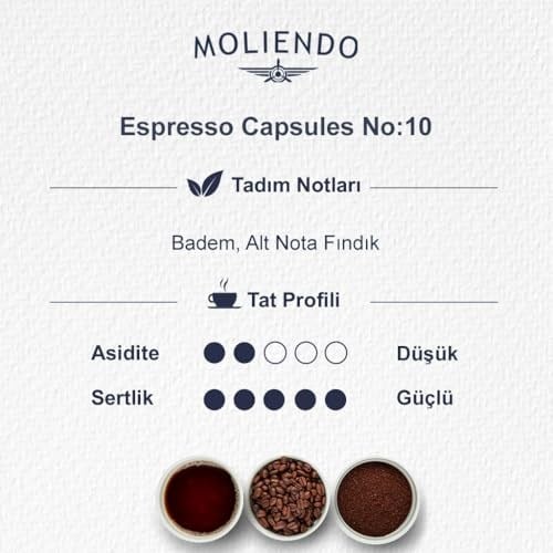 Moliendo Finest Coffee Kapsül No:10 Nespresso Uyumlu Alüminyum Kapsül 10 Adet
