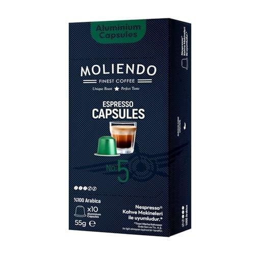 Moliendo Finest Coffee Kapsül No:5 Nespresso Uyumlu Alüminyum Kapsül 10 Adet