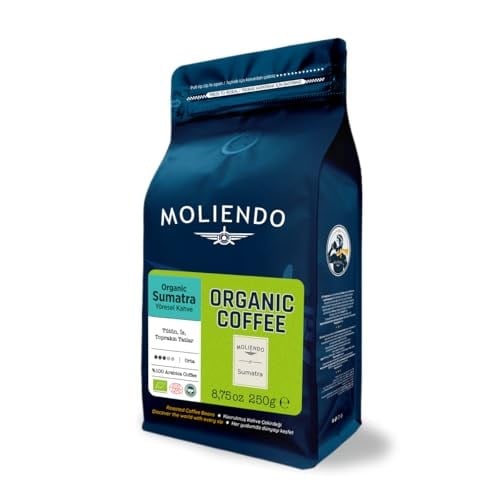 Moliendo Finest Coffee Organic Indonesia Sumatra Yöresel Kahve (Çekirdek) 250 g