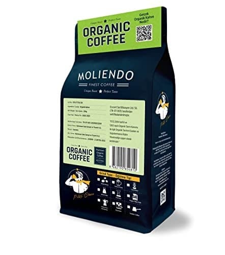 Moliendo Finest Coffee Organic Indonesia Sumatra Yöresel Kahve (Çekirdek) 250 g (2 paketi)