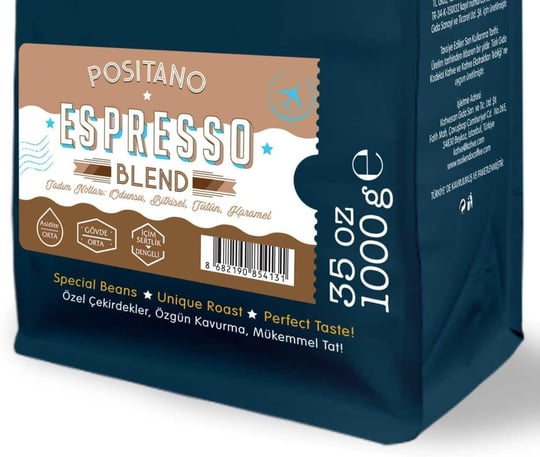 Moliendo Finest Coffee Positano Espresso Blend Kahve (Çekirdek) 1000 g