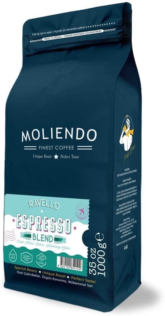 Moliendo Finest Coffee Ravello Espresso Blend Kahve (Çekirdek) 1000 g