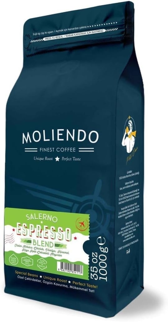 Moliendo Finest Coffee Salerno Espresso Blend Kahve (Çekirdek) 1000 g